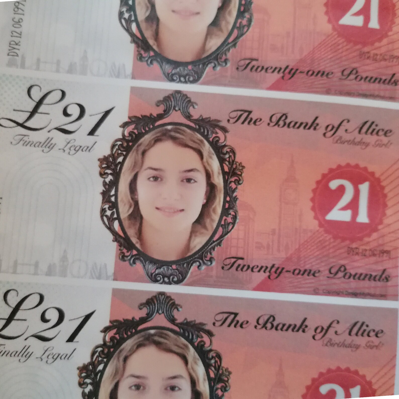 Personal Fun Banknotes Personalised Birthday Money, Face on Money, Printable Funny Bank Notes ...