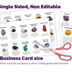Printable Crystal Gemstone Information Cards. Print at Home Flashcards ...