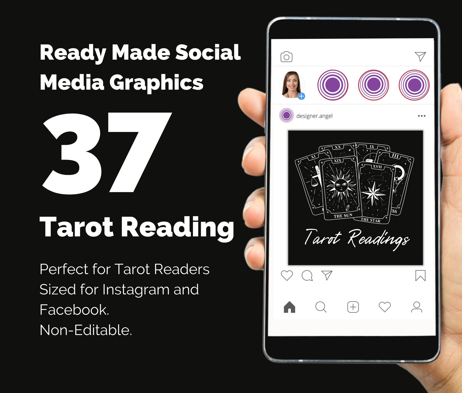 37 Tarot Instagram Template Ideal for Tarot Readers Pick a Etsy