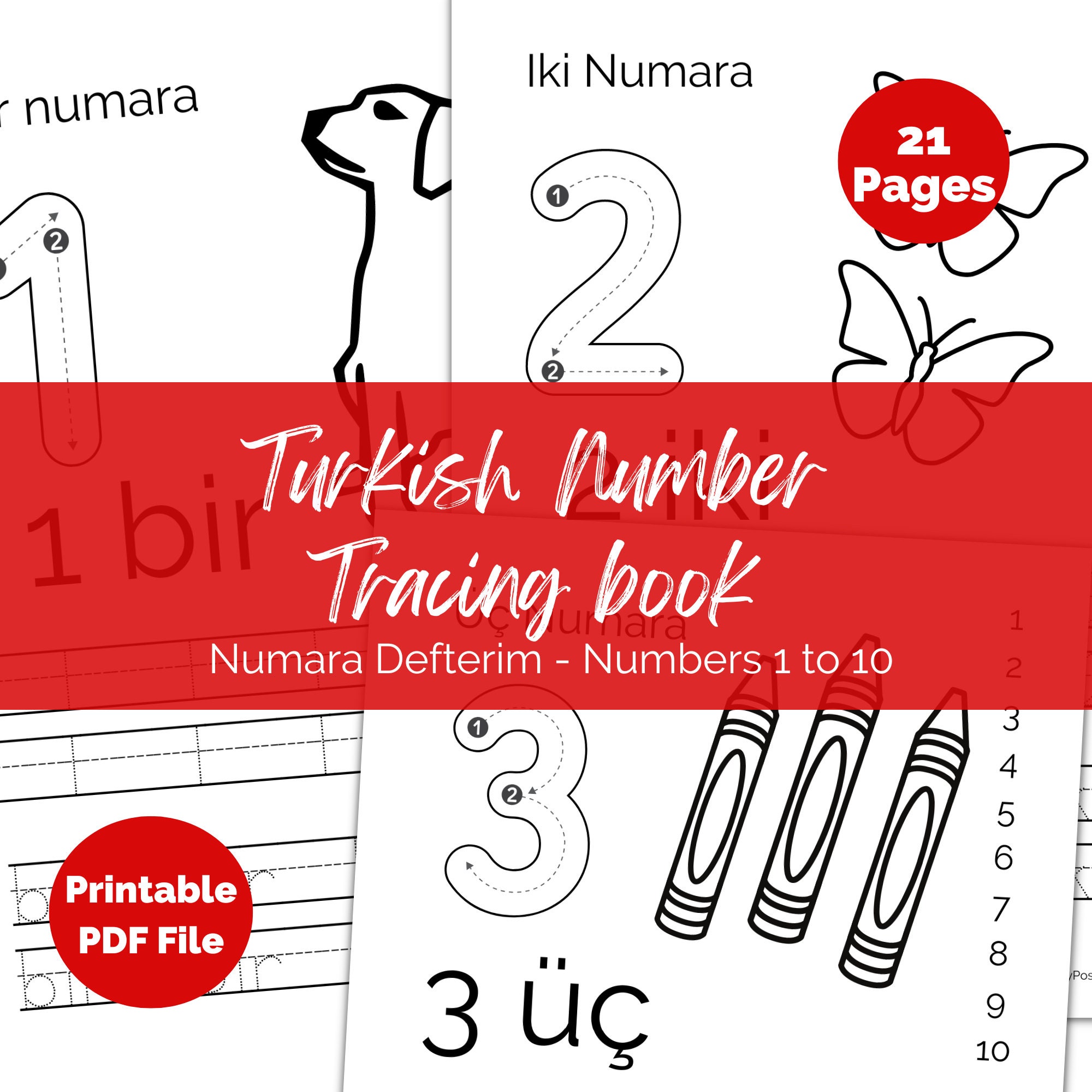 learn-turkish-number-tracing-workbook-numara-defterim-1-to-10-learning-for-toddlers-preschool-kindergarten-printable-teaching-resources-etsy