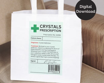 Kristall-Etikett: Neuheit Geschenk, druckbare PNG & PDF (digitaler Download)