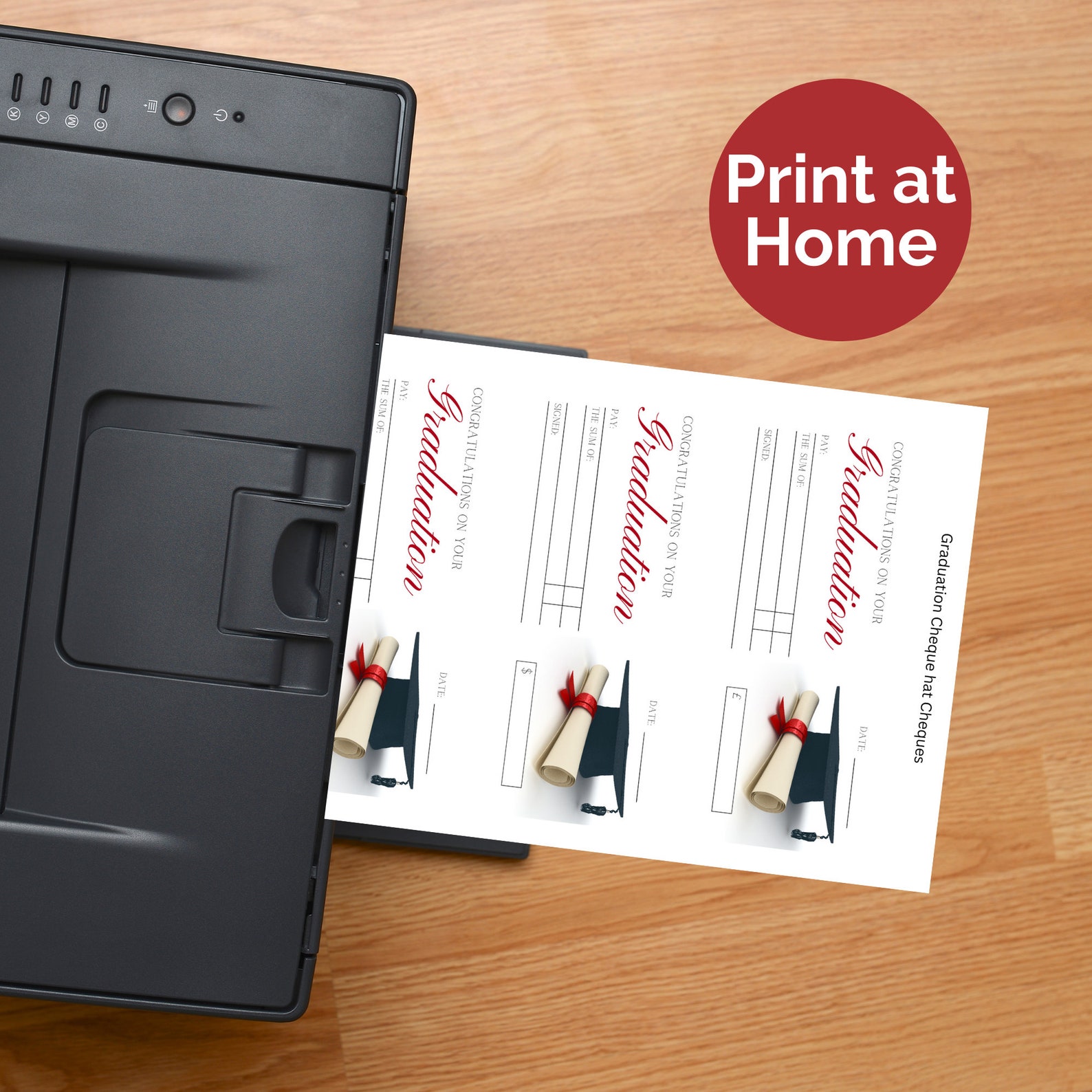 Graduation Cheque Graduation Cheque. Printable Gifting Blank Check. Euros, Pounds and ...
