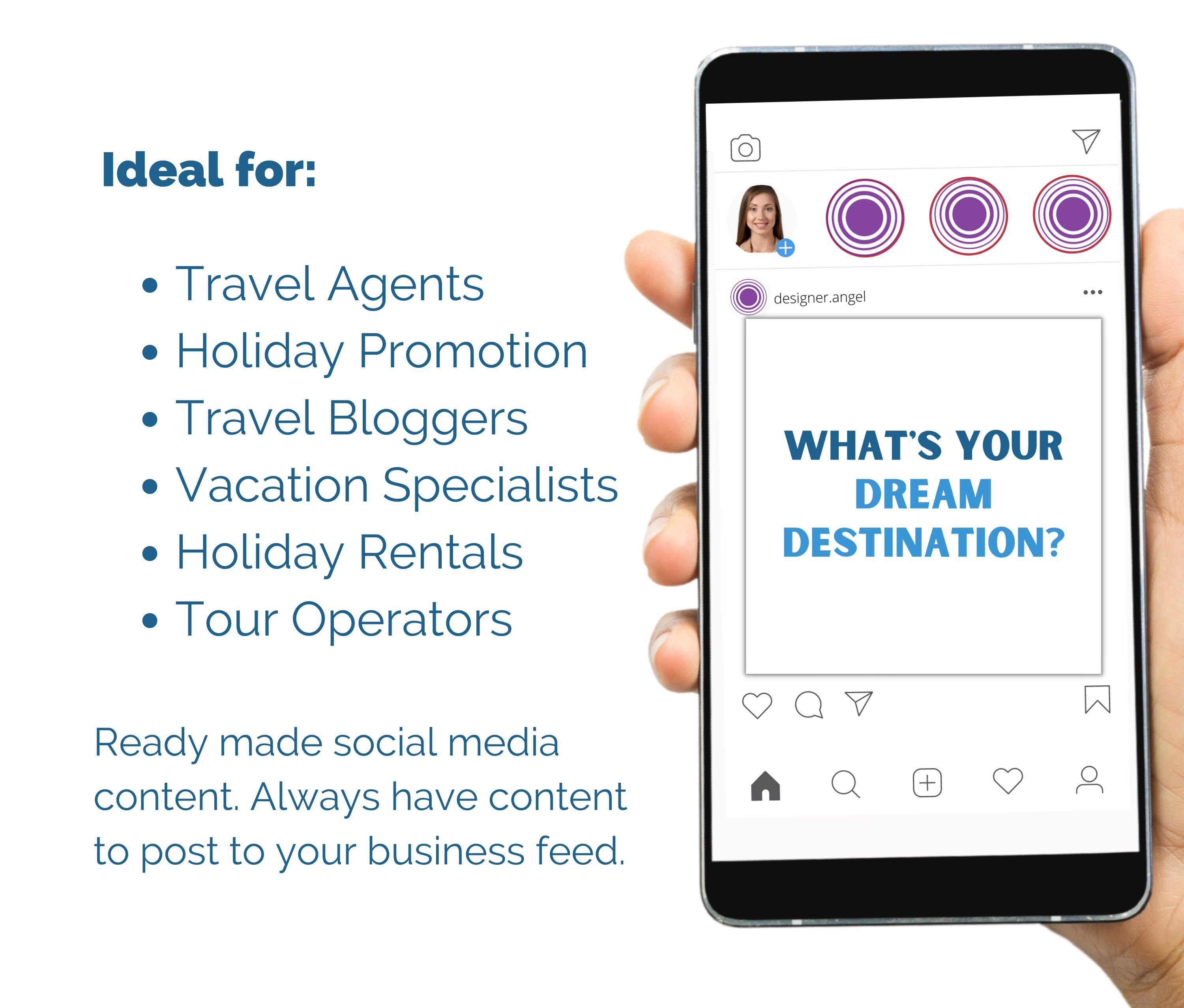 Travel Agent Instagram Template 30 Summer Holiday Social Media Etsy