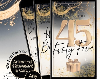 Personalisierte animierte Geburtstag eCard, digitale elektronische Karte mit Audio. Für euch geschaffen.