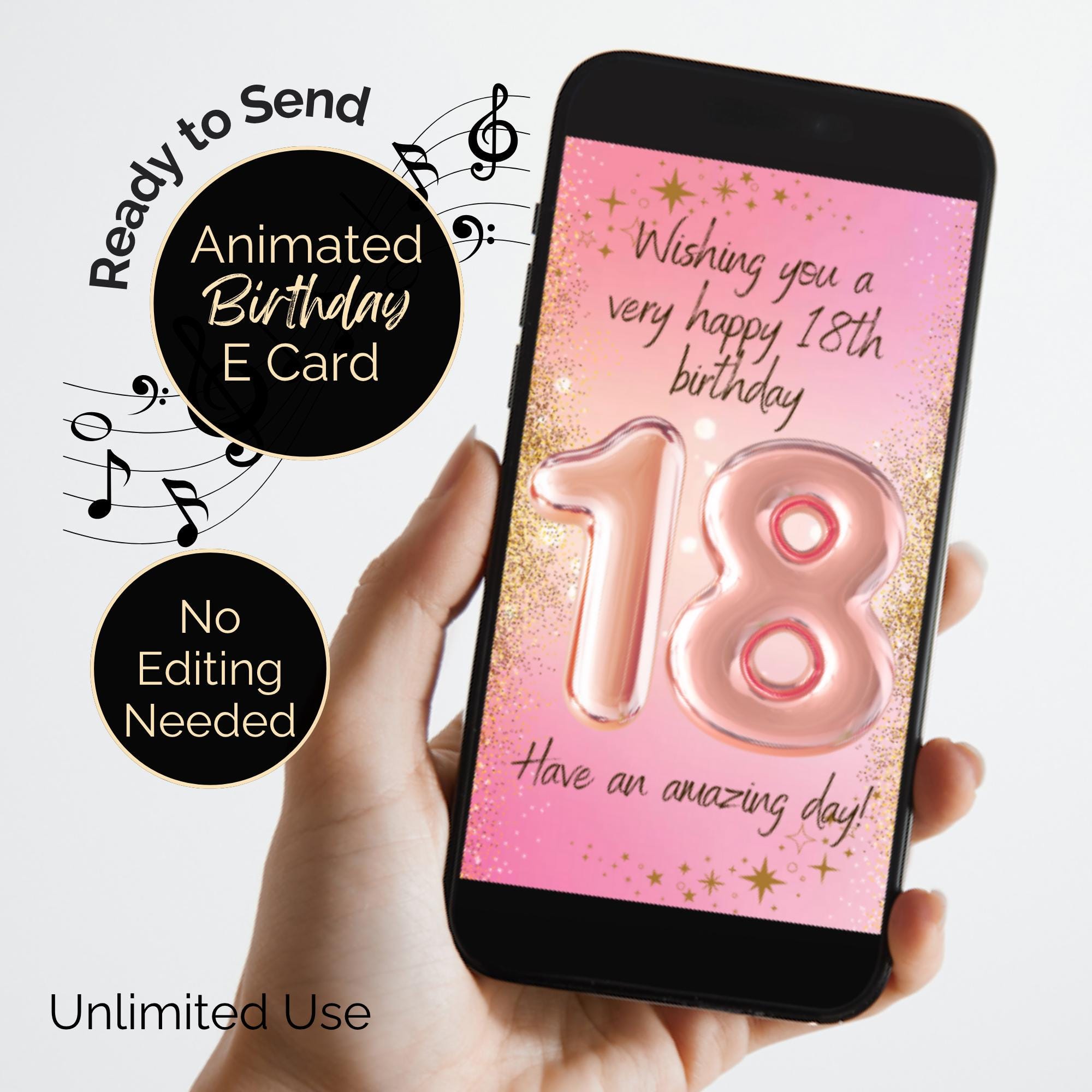 Interactive 3D Birthday Card - Blowable Candle & Happy Birthday Music - View #6