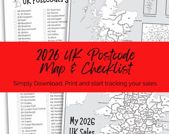 2026 UK Postleitzahl Verkaufs-Tracker & Checkliste (druckbares PDF)