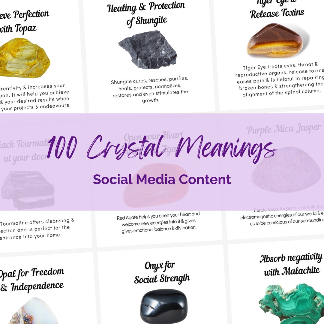 Crystal Properties Meanings. Social Media Content for Instagram and ...