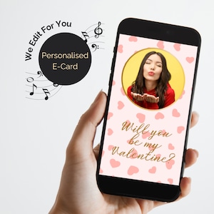 Carte numérique numérique de la Saint-Valentin avec photo. Carte à gratter personnalisée avec animation sonore. Envoyez par email un SMS WhatsApp. Edité pour vous
