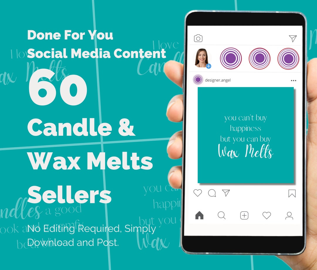 Candle Instagram Template Done for You Posts Candle & Wax Etsy UK