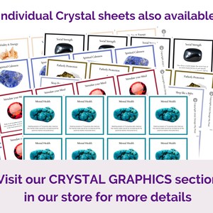 Printable Crystal Meanings &amp; Birthstones PDF Cheat Sheet. A4 - Etsy UK