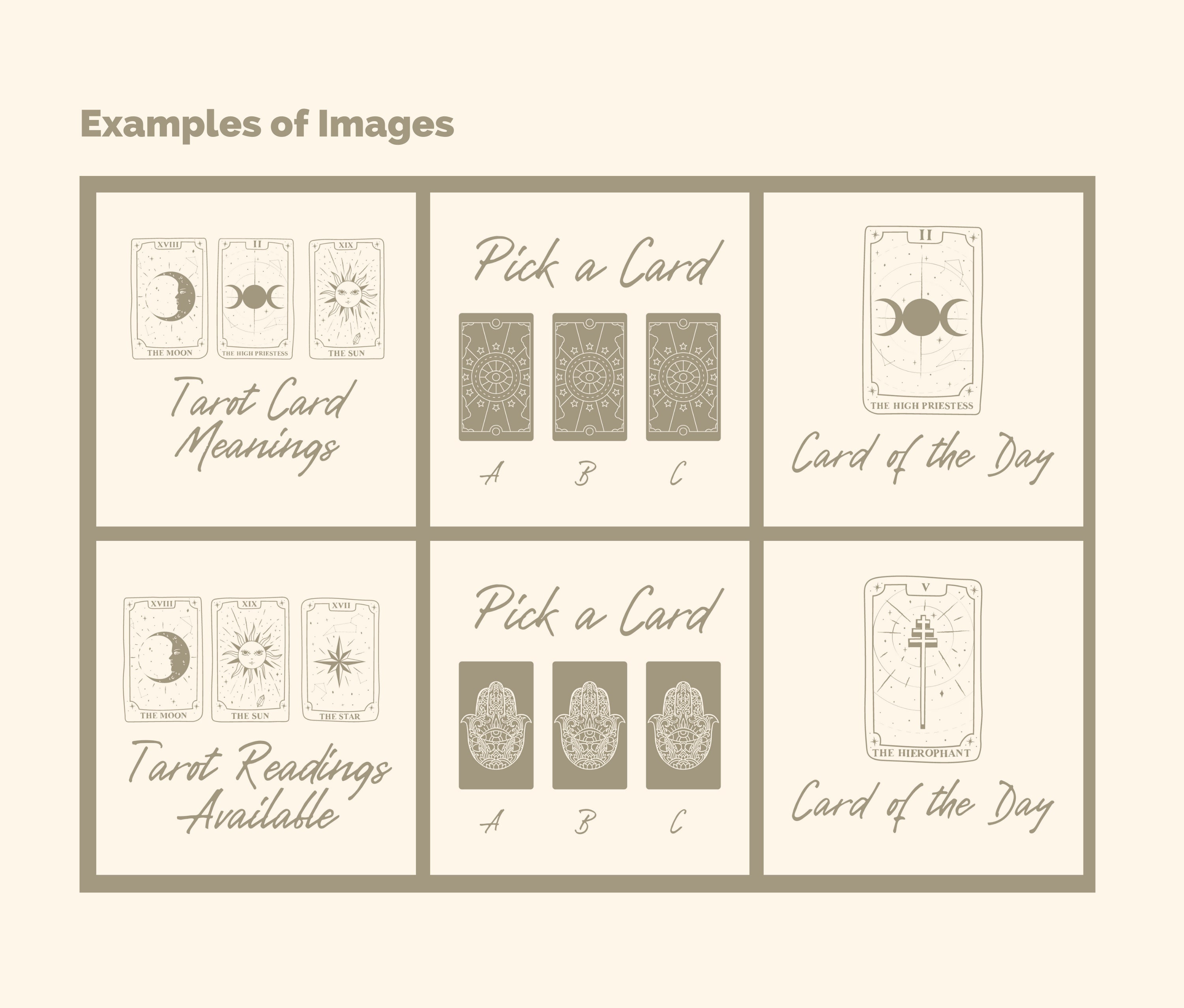 Tarot Card Instagram Template Ideal for Tarot Readers Pick a Etsy UK