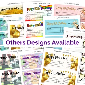 Bar Mitzvah Gift Cheque: Mazel Tov Money Present (PDF & PNG) image 6