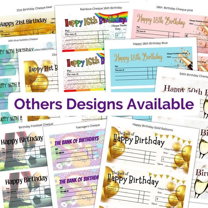 Bar Mitzvah Gift Cheque: Mazel Tov Money Present (PDF & PNG) image 6