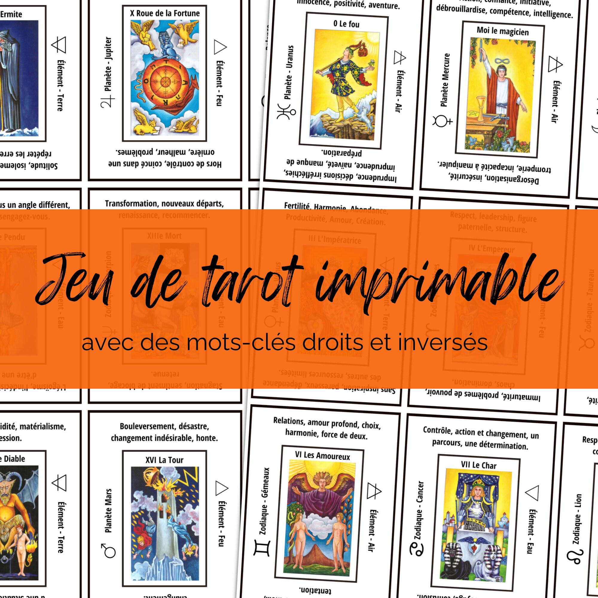 Jeu De Tarot Pour Débutants - 80 Cartes Symboliques - Pour Soirées Jeux, Réunions Familiales Et Fêtes