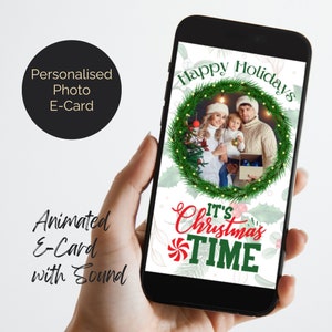 Gepersonaliseerde digitale kerstkaart met foto. Kerstkaart geanimeerd met geluid. Stuur via e-mail, sms of WhatsApp. Voor jou bewerkt.