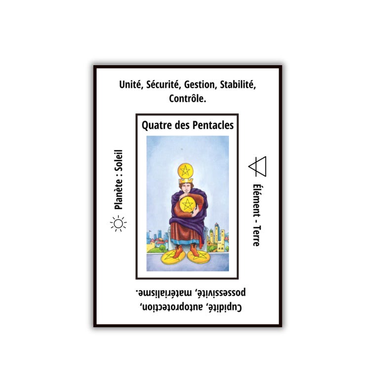 Jeu de tarot imprimable avec mots-clés, feuilles de triche A4, significations des cartes de tarot, débutants, outils de divination. image 11