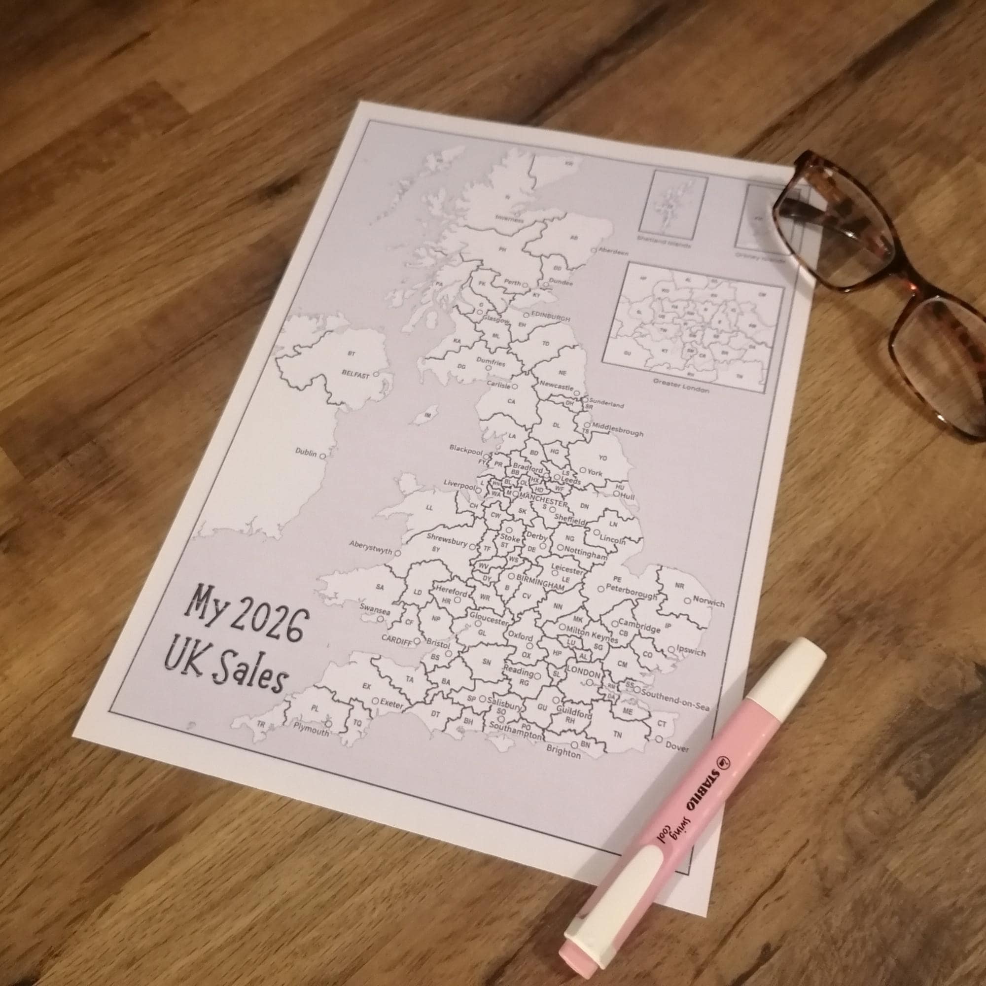 2026 UK Postcode Sales Tracker Map & Checklist (printable PDF) - Etsy UK