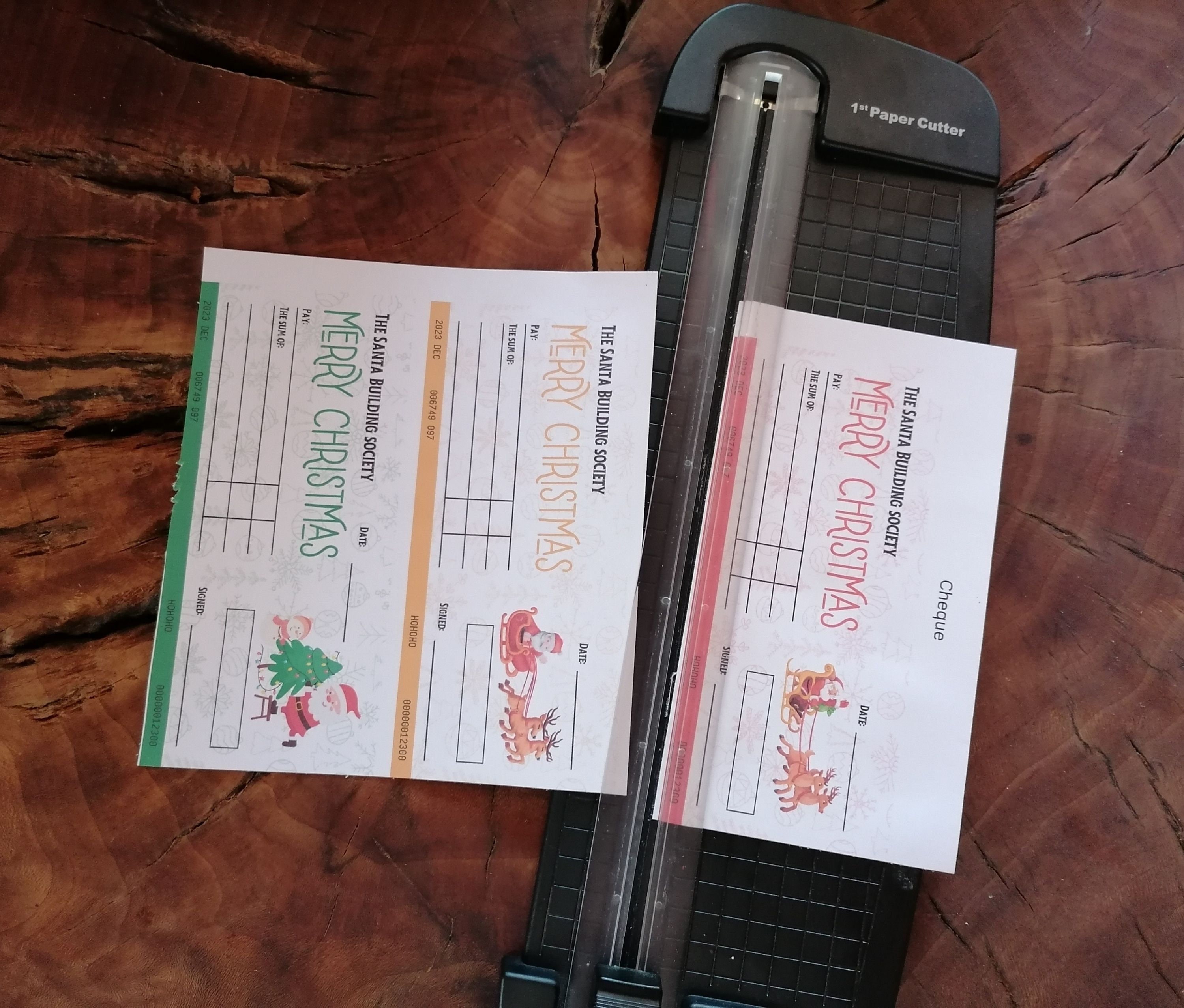 Christmas Blank Cheque, Bankers Draft. Downloadable Printable Xmas ...
