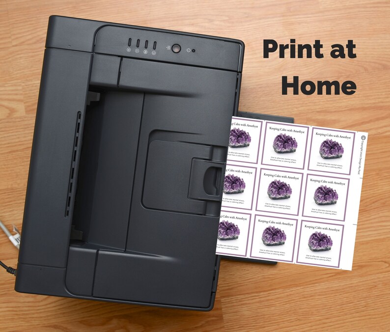 Printable Amethyst Crystal Info Cards for Crystal Sellers &amp; - Etsy UK