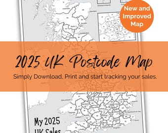 DIGITAL DOWNLOAD UK Postcode Sales Map Pdf File - Etsy UK
