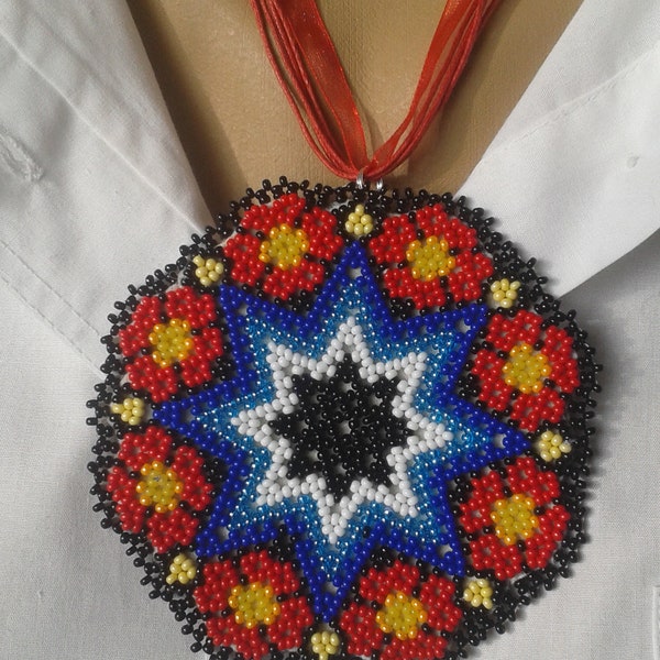 Beaded Crystal Cascade Set - Huichol Jewelry
