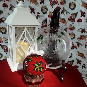 No sew Quilted Folded Amish Star Ornament