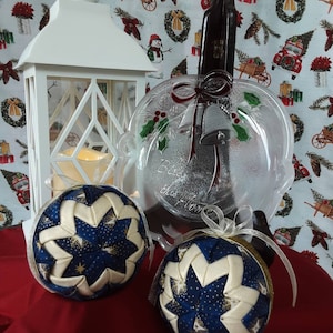 No sew Quilted Folded Amish Star Ornament