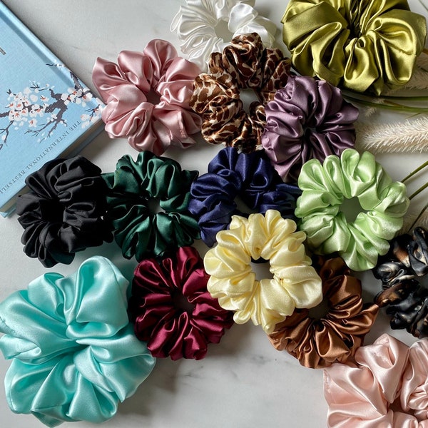 Mini and Large Scrunchie Set | Chunky | 36 Colours |  Beautiful Hair Tie | Chouchou | Handmade in Germany