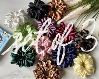 SET DI 3 - Mini Scrunchie / Grosso / 23 colori / Bellissimo elastico per capelli / Chouchou / Fatto a mano in Germania