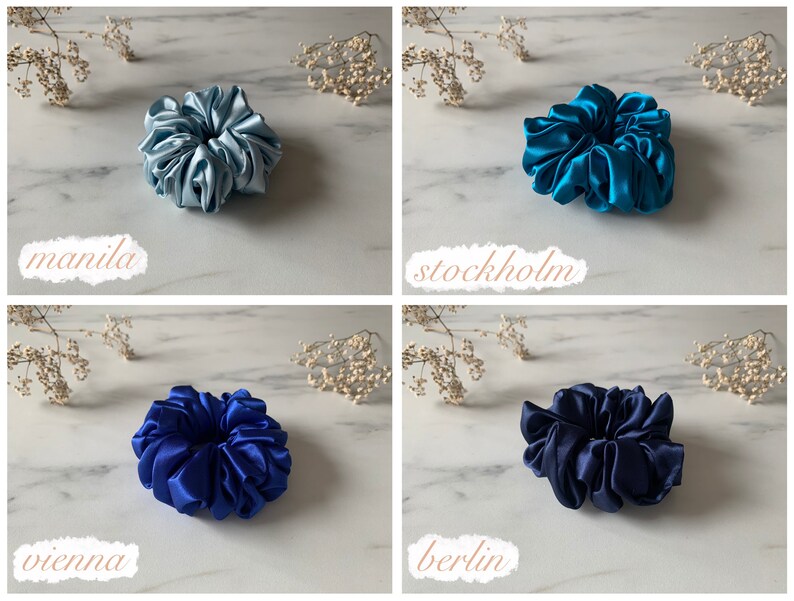 Mini Scrunchie 23 Farben Schönes Haargummi Chouchou Handgemacht in Deutschland Bild 6