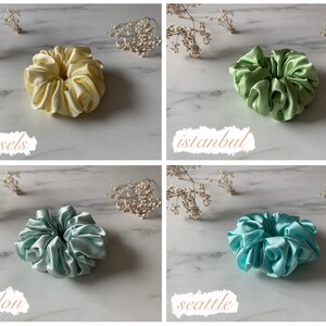 Mini Scrunchie 23 Farben Schönes Haargummi Chouchou Handgemacht in Deutschland Bild 9