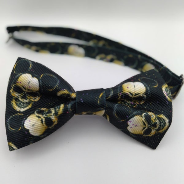 mens skull bow ties