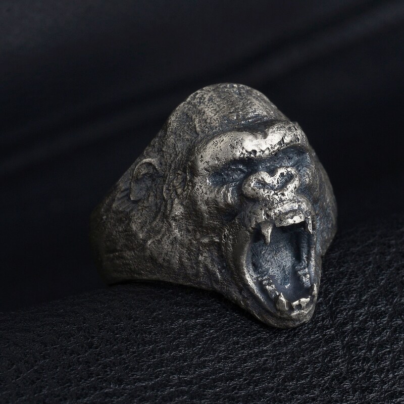 Silver Biker Ring - Etsy