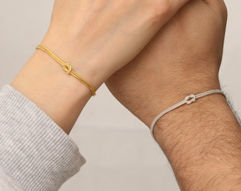 Love Knot Couples Bracelet, Infinite Robe Knot Couples Bracelet Set, Mothers Day Gift