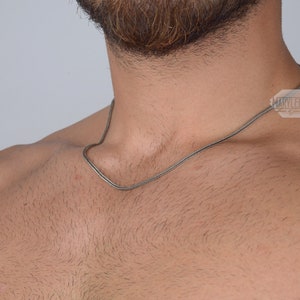 Wikinger Kette, Sterling Silber Halskette, Handgemachte Einzigartige Ketten Halskette Für Mann, Silber Schmuck Männer, Oxidierte Silber Wikinger Kette, Geschenk der Männer