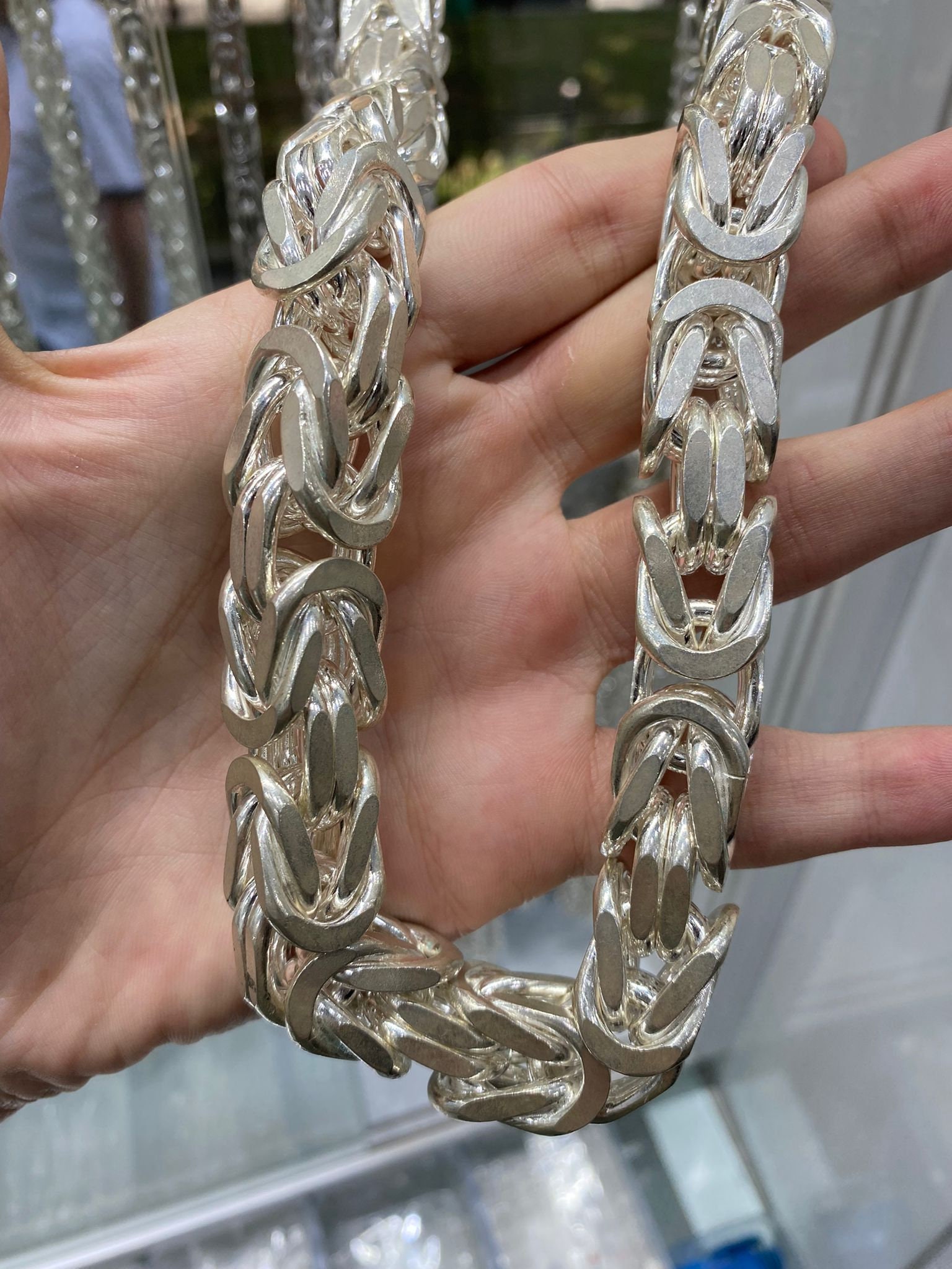 silver monogram chain