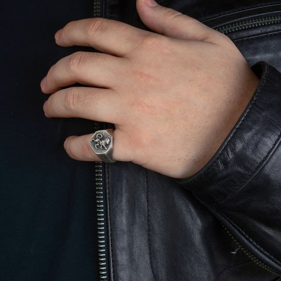 Acquista Anello Punk Hip-hop Con Testa Di Leone Per Uomo Anello In - Foto 9