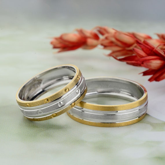 Promesse Quel Doigt Bagues De Couple Ipetboom Plaqué Or Avec