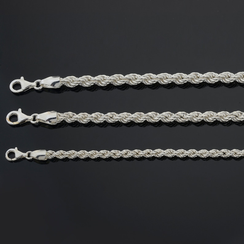 7 Mm Rope Chain Necklace,silver Rope Chain Men, Rope Chain, Chain for ...