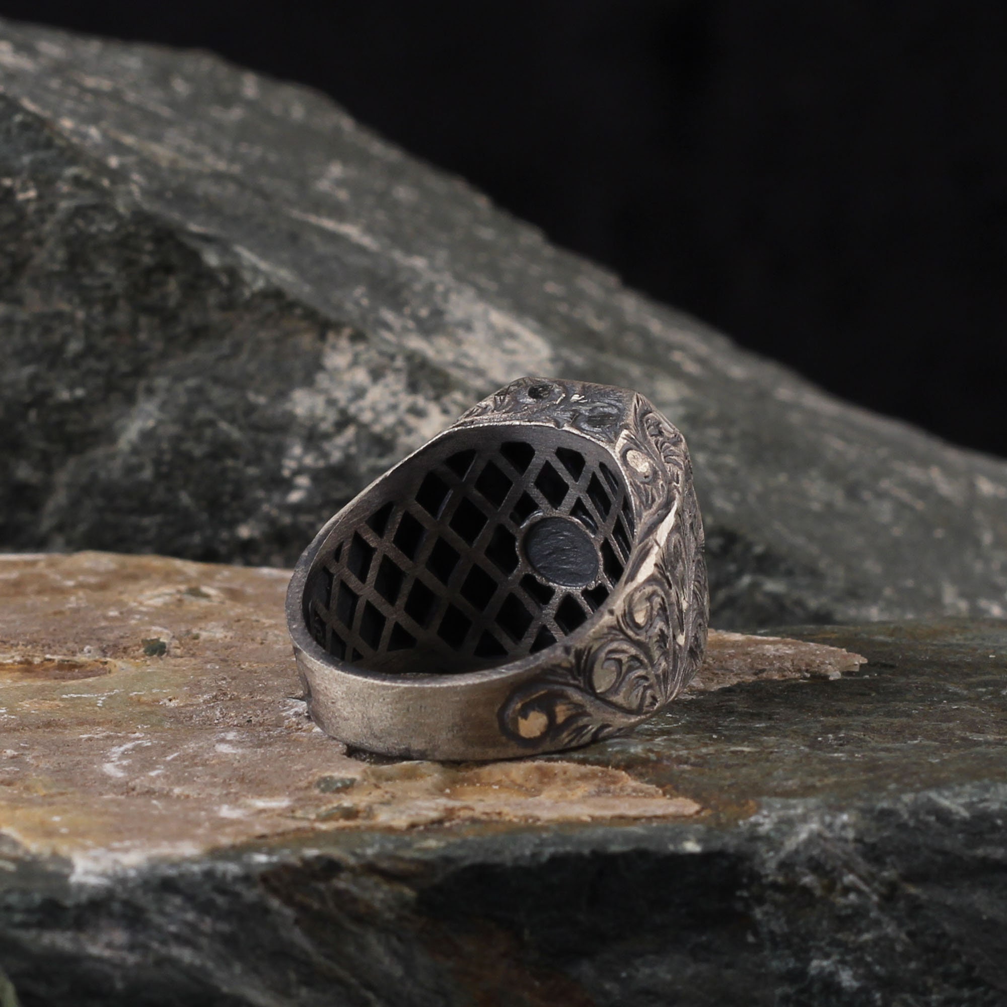 3d Crocodile Ring, Mens Ring, Men's Ring, Handmade Sterling Silver