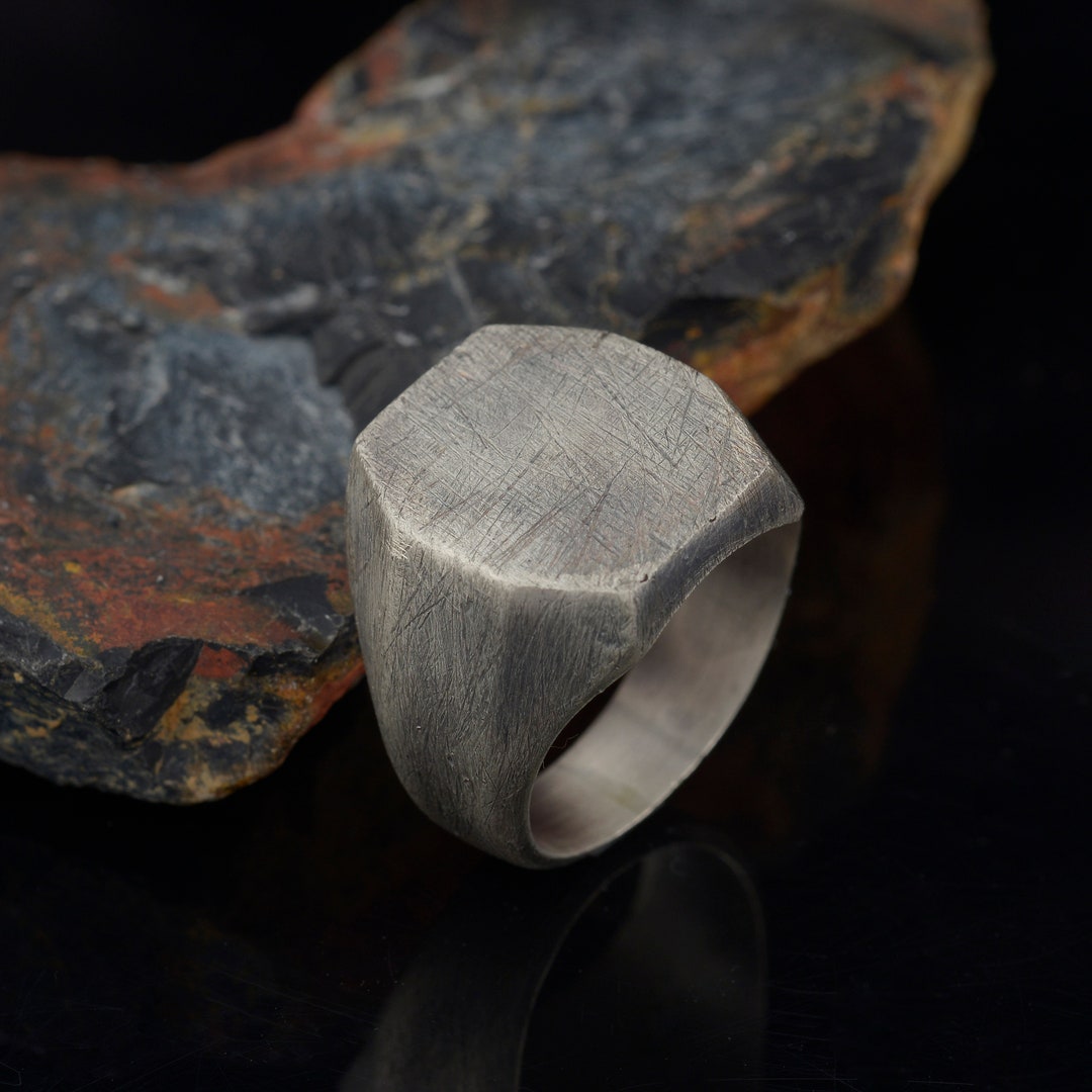Unique Rings For Men Handmade Silver Men Ring, Classic Signet Ring,mens Rings, Vintage Ring ...