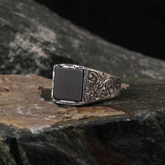 Black Onyx Ring - Sterling Silver Jewellery – www.indieandharper.com