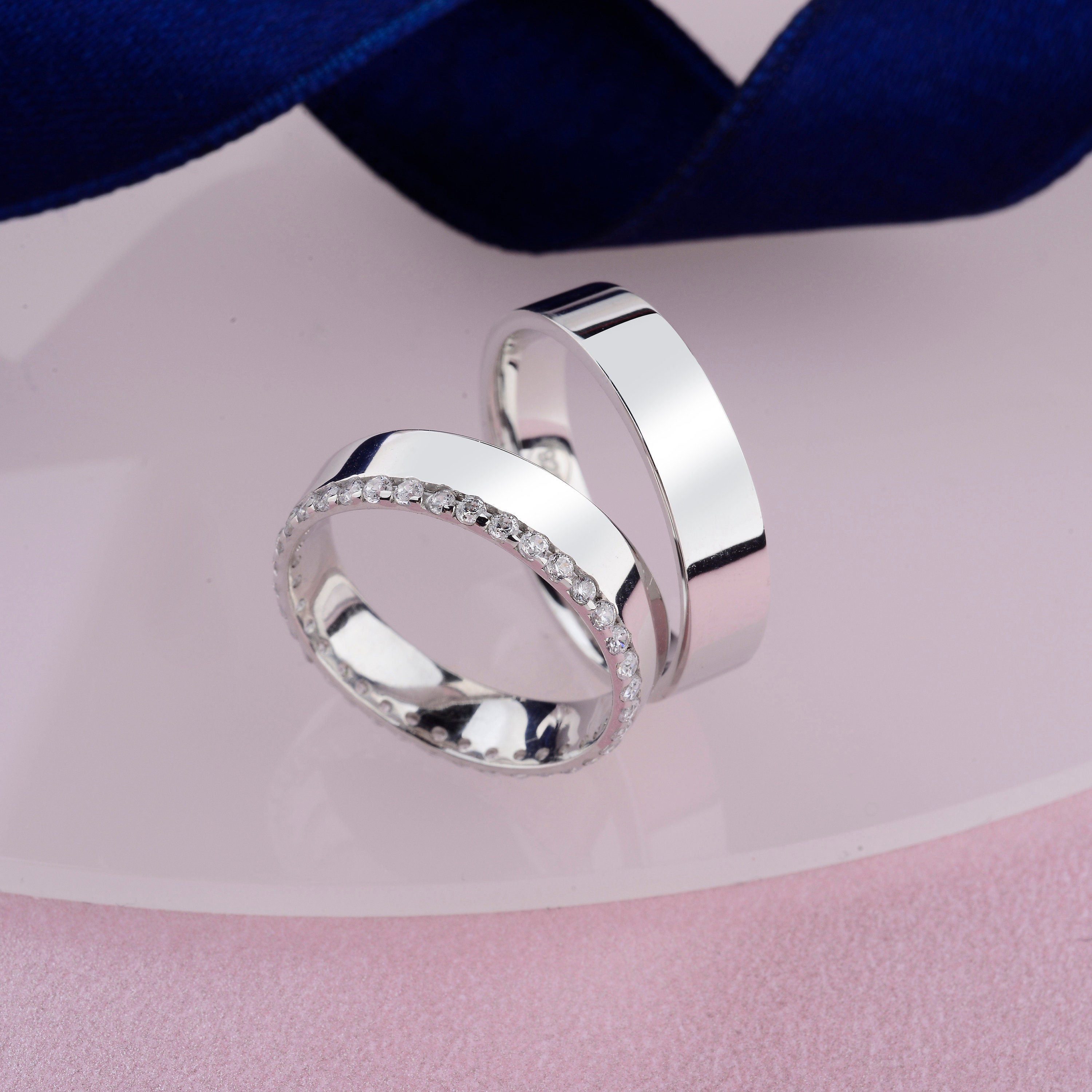 Cheap white gold wedding rings shop sets for him and her