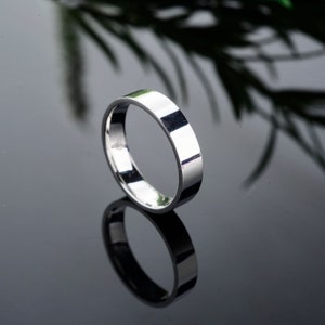 5 mm einfacher Ring, Silber Eheringe Ring, Paarringe, Minimalistisches Ehering Set, Ehering für Sie und Ihn, Eheringe Frau