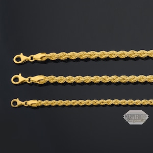 Rope Chain Gold,Silver Rope Chain Men, Rope Chain, Chain For Man, Chain For Woman, 925k Sterling Silver Rope Chain Silver,Chain Men