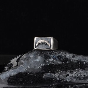 Silver Crocodile Ring, Mens Reptle Ring, Pinky Men's Ring, Handmade ...