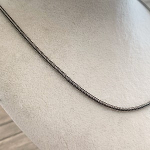 1.7 mm Viking Chain Necklace, Handmade Unique Chains Neckace For Man , Silver Men&#39;s Jewelry, Oxidized Silver Viking Chain,Mens Gift