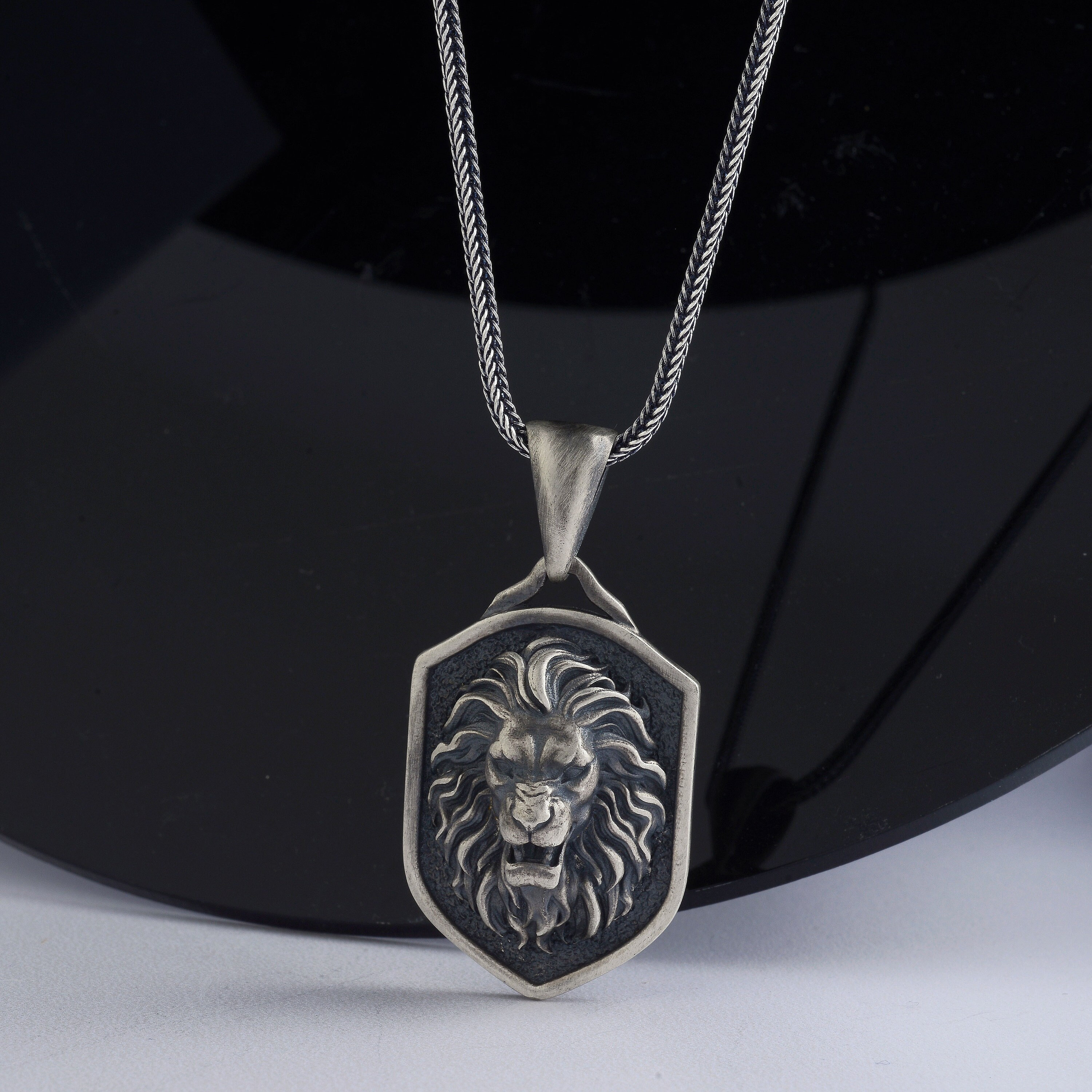 FINE JEWELRY Steeltime Lion Mens Cubic Zirconia Stainless Steel Pendant  Necklace | Hamilton Place