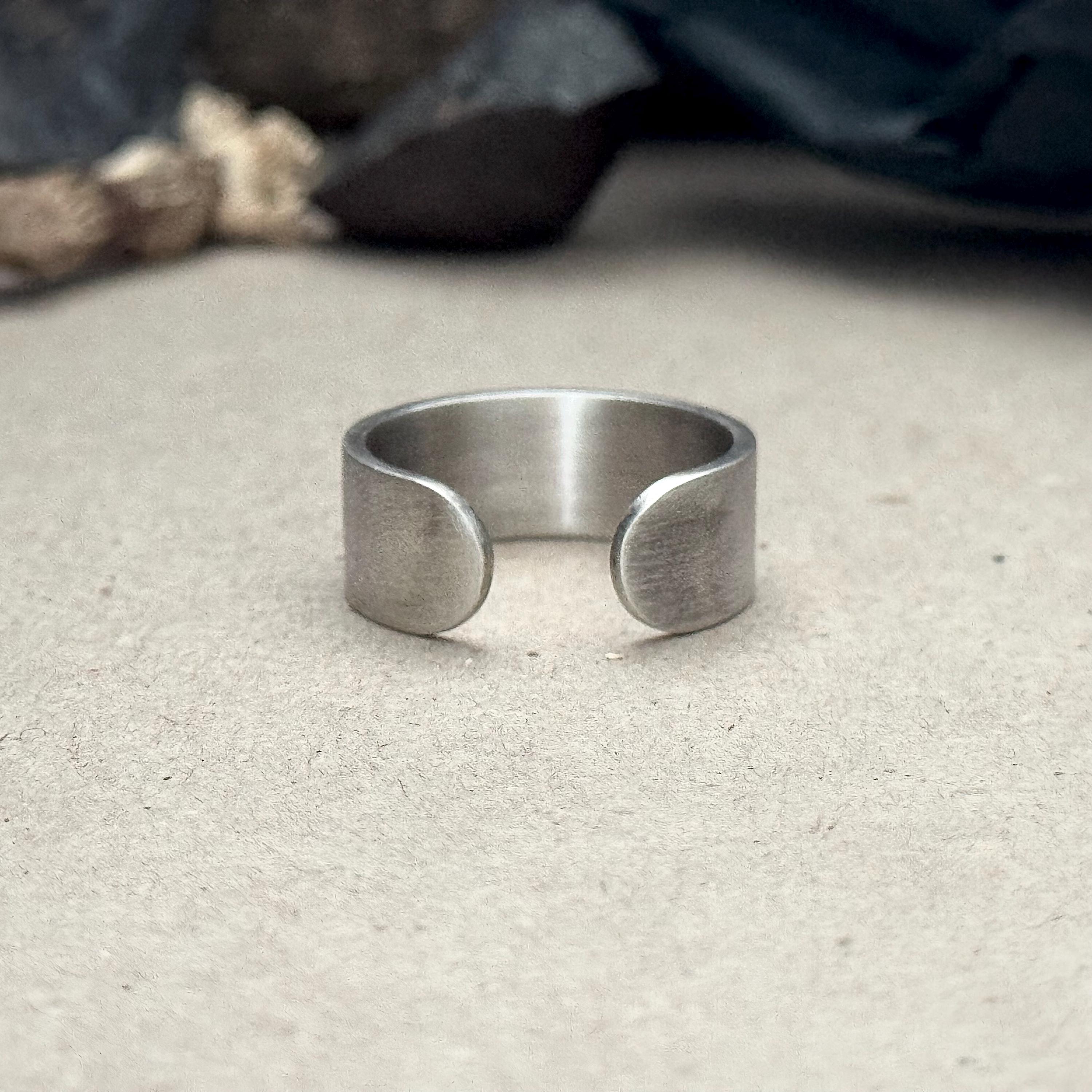 Adjustable Fleur-de-lis Silver Ring for Men, 925 Sterling Silver