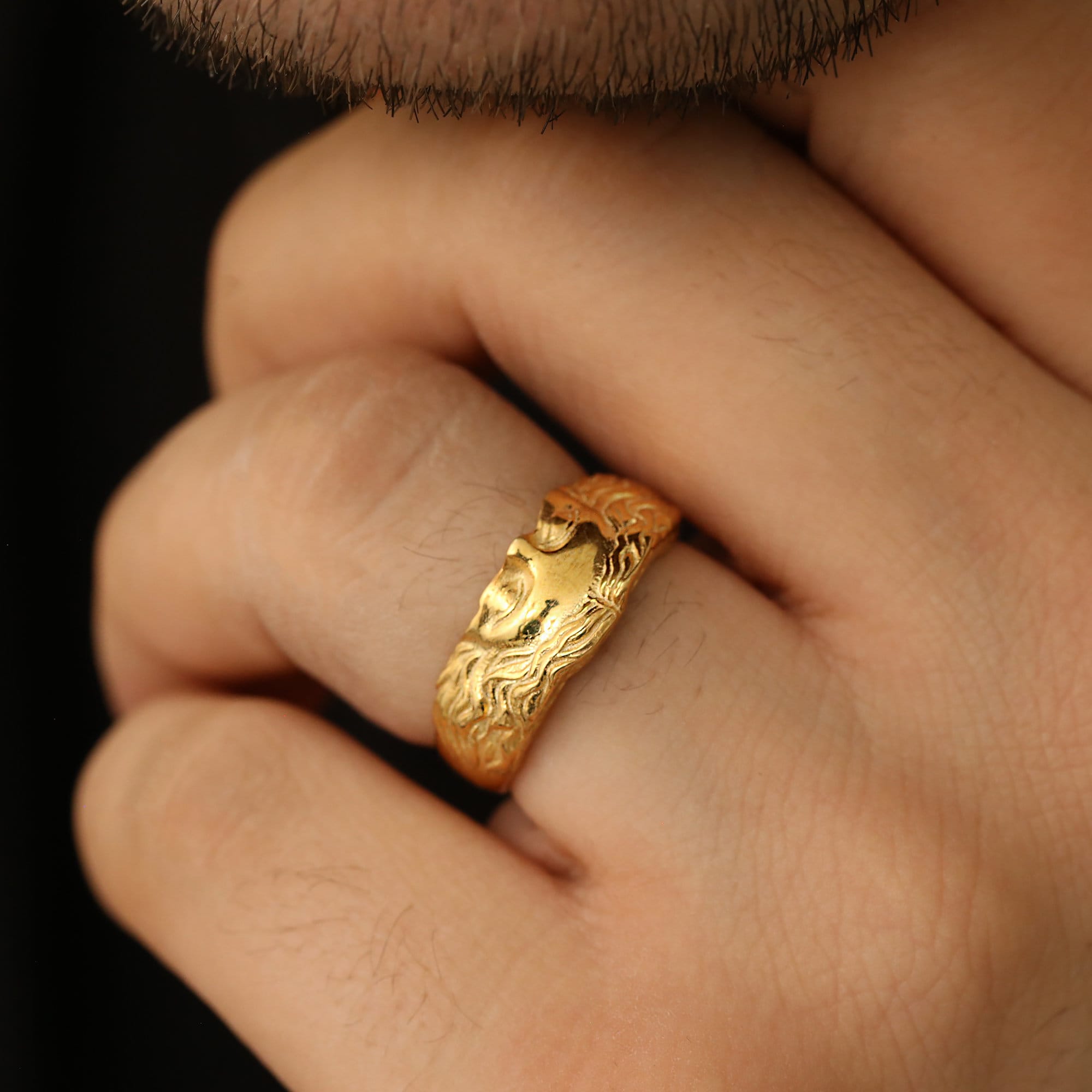 Mbiyhgta Bague Demi-Visage Vénus - Bague Chic Pour Index, Bagues